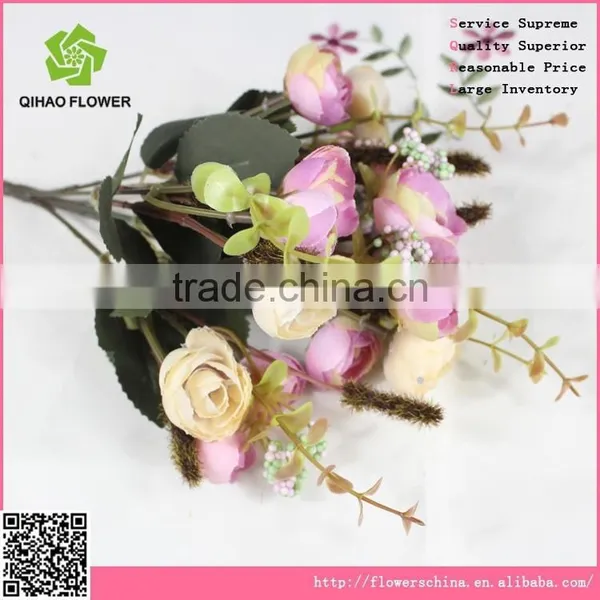Autumnal Artificial Camellia Flower Decorative Landscaping Flower Bouquet photo-2