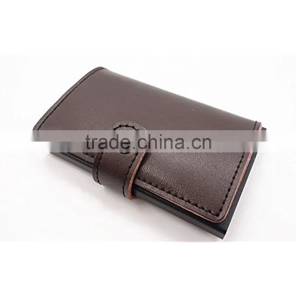 Aluminum PU Leather ID Credit Card RFID Protector Holder Case Purse Wallet photo-4