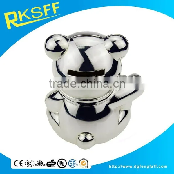 High Quality Zinc Alloy Bear Shape Coin Bank/saving Money