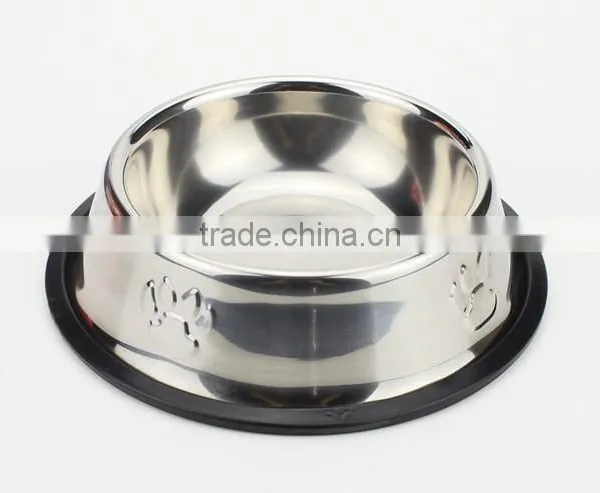 Food Feeder Dish Serving Bowl Water Container Rubber Base Cat Dog Pet Bowl photo-6