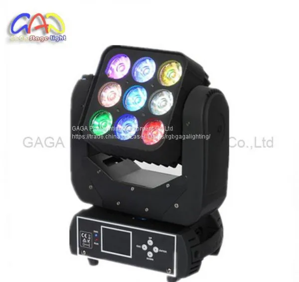 New 3*3 RGBW Matrix Panel Beam Moving Head Light for Disco