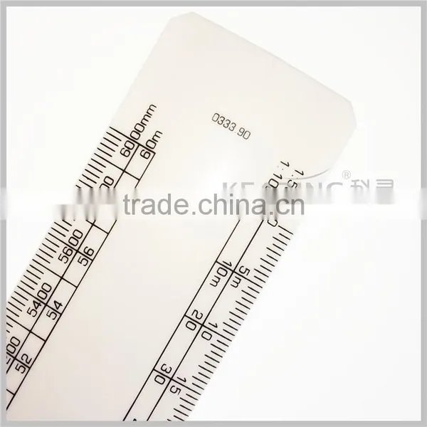 Kearing Luxury Durable Plastic 30 cm Flat Oval Scale Ruler With Different Proportions Engineer Usage # 8505 photo-2