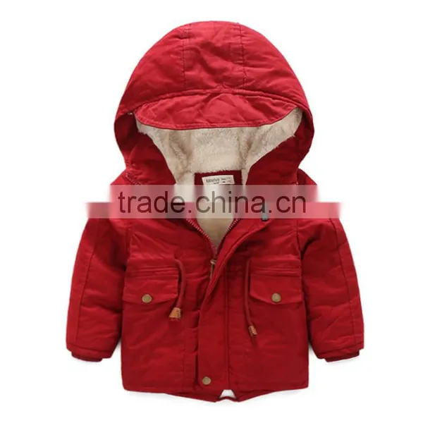 Pure Colour Kids Winter Jackets for Boy Baby Outwear Children Thick Winter Warm Coat photo-4