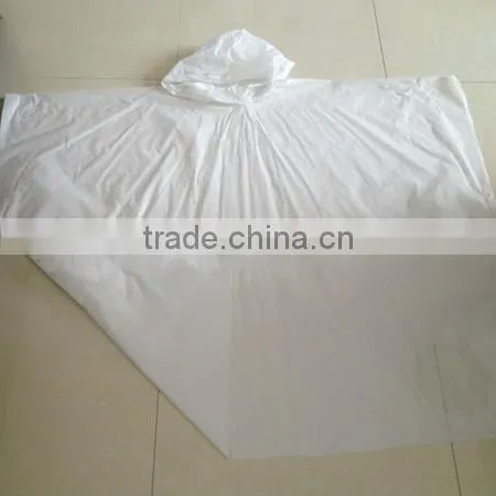 PEVA White Single Resuable Poncho photo-2