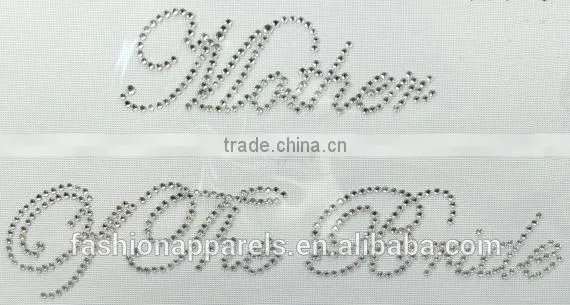 Custom Wedding Words Hot Fix Rhinestone for Clothing photo-6