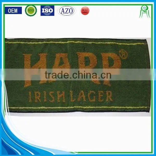 Custom Design Full Size Jacquard Logo Terry Bar Towel photo-2