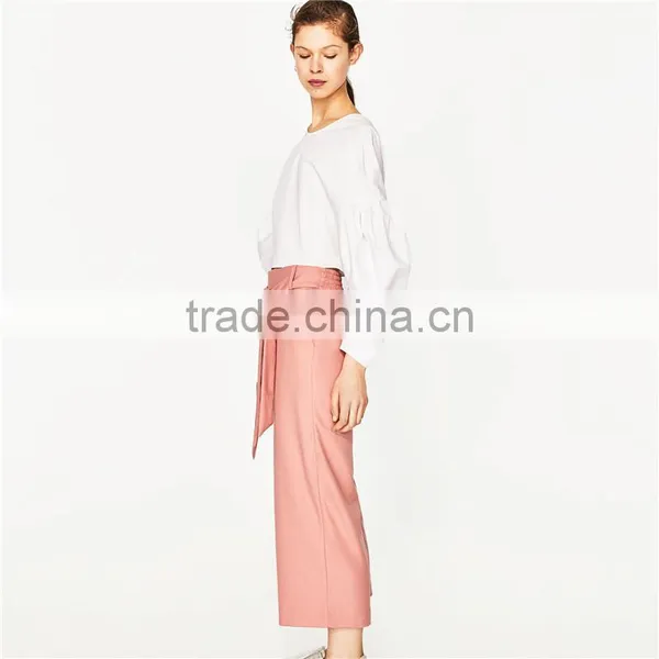 2017 Dongguan Wholesale OEM Casual Cropped Pants for Women photo-3