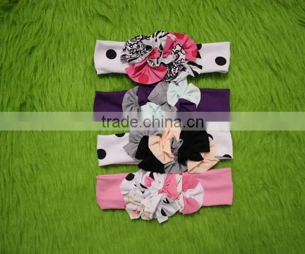 2016 Baby Girl Spring Clothing Toddler Flower Hairbands Wholesale Kids Girl Headband Children Boutique Bow Knot Hair Accessories photo-3