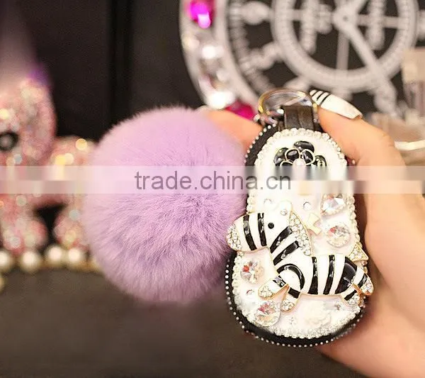 Mini Lovely Leather Key Wallet Car Key Bag Small Zipper Car Key Holder Bags photo-5