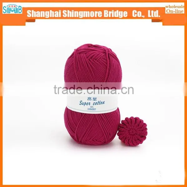 China Yarn Supplier Wholesale Combed Cotton Baby Yarn for Hand Knitting Sweater
