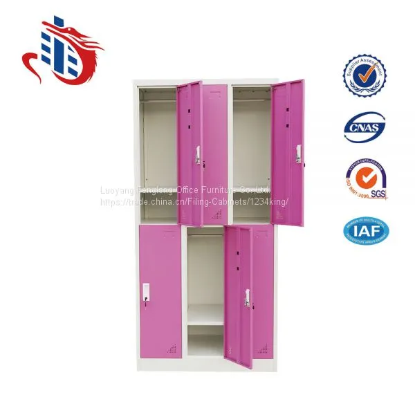 Gym Swimming Pool Storage Cabinet Luoyang Steel 6 Door Locker Cabinet 2 Tier Metal photo-2