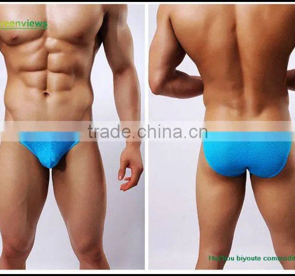 Sexy Colorful Mens Boxer Briefs in Own Design Man Sexy Underwear Transparent Men's Knitted Briefs photo-6