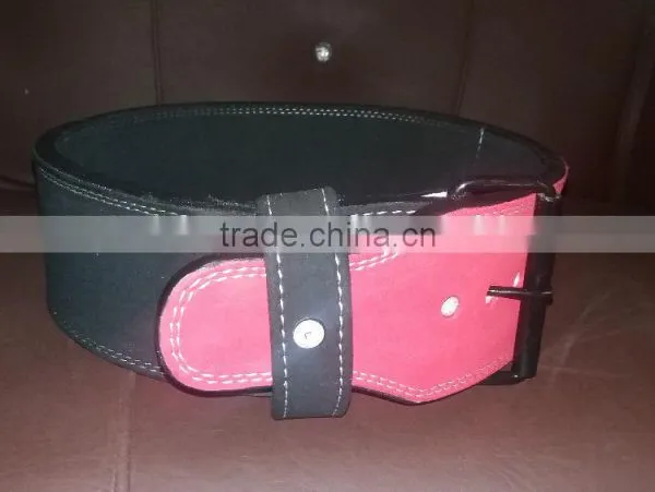 Leather Power Weight Lifting Belt 13 mm Lever Buckle and Pin Buckle photo-5