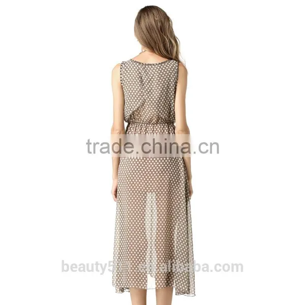 Hot Sleeveless O-Neck Xxl Size Women Summer Dress Casual Sexy Long Party Dresses For Fat Girls SD60 photo-2