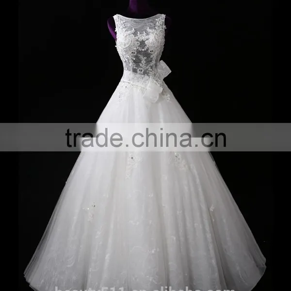 Harness Sexy Mermaid Lace Mermaid Color Wedding Dress Bridal for Bride V-neck Bridal Dress Custom Made Wedding Dress 2017 F10901 photo-2