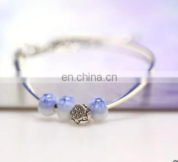 Chinese Handicrafts Fine Jewelry Ceramic Beads Bracelet Lotus Seed Accessories Honey Lovers photo-2