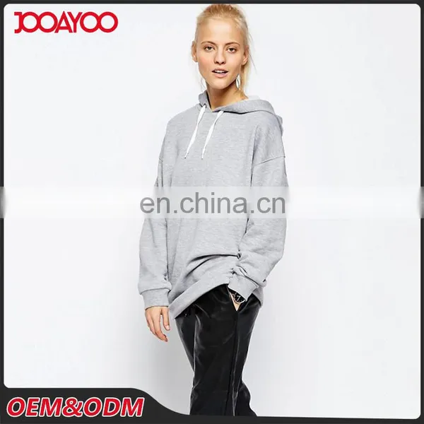 Custom Oversized Casual Sports Hoodie Women Heather Grey Blank Pullover Hoodie photo-4