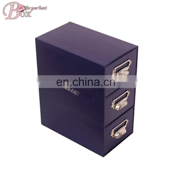 Navy Blue Custom Logo Drawer CD Box Clothes Storage Box photo-3