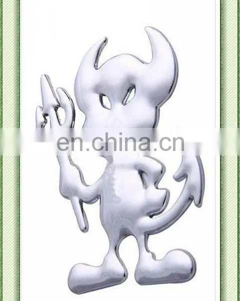 3d Metal Devil Cool Car Decals Stickers /Car Badges Gold & Silver