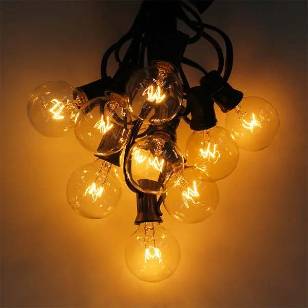 25Ft G40 Globe String Light 110/220V With 25 Clear Bulbs Waterproof Indoor/Outdoor Garden,Party,Wedding Holiday Light photo-4
