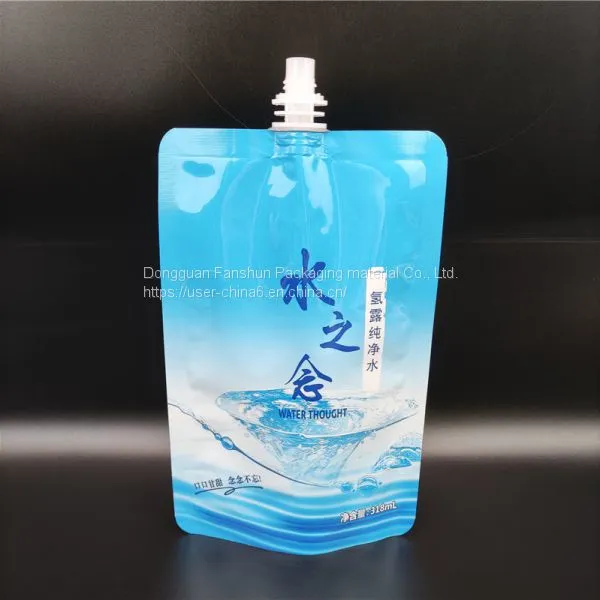 300ml Mineral Water Plastic Filling Bag China Manufacture/Herbal Tea Suction Nozzle Bag/Food Grade Material