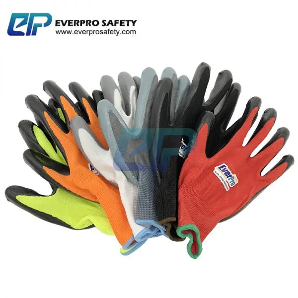 Oil Resistant 13G Polyester Liner Nitrile Dipped Work Gloves With EN388 4121X photo-4