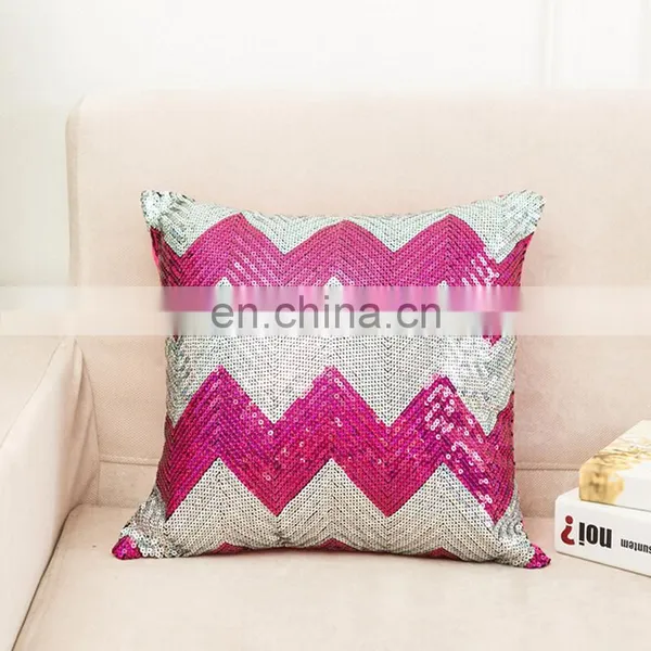 Fashion Colorful Sofa Decorative Sequin Throw Pillow Cover photo-2
