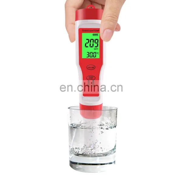 TDS/EC/pH Meter With Temp Water pH Meter 4 in 1 pH and Conductivity Moisture Temperature Sensor photo-2