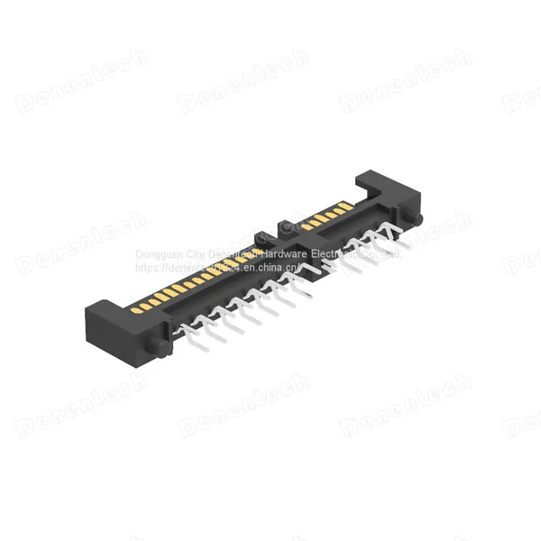 Denentech SATA 7+15 P Male Straight Double Leg With Harpoon Dip 2.10 Connector photo-3