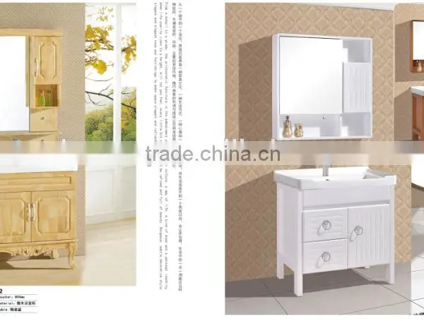 High Glossy Bathroom Cabinet With Elgant Basin and Mirror photo-4