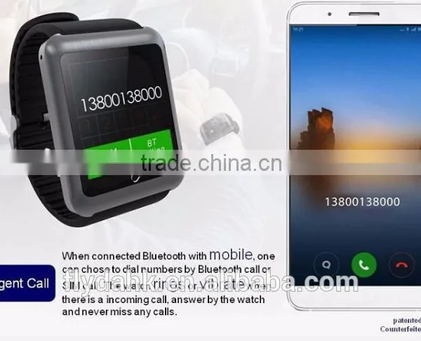 1.54" Capacitive Touch Screen Smart Watch With Bluetooth 4.0 Smart Watch U11 Uwatch Wristwatch U11 Watch Phone. photo-4