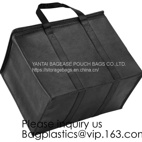 Reusable Grocery Shopping Box Zipper Top Nonwoven Aluminum Cooler Bag Thermal Bag Cool Insulated Bag Bagease Bagplastics photo-3