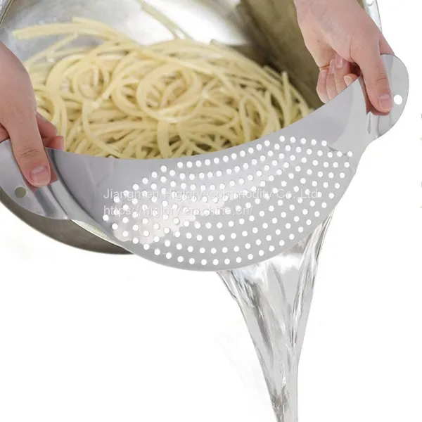 Kitchen Stainless Steel Fruits and Vegetables Washing Strainer Draining Colander Basket Durable Hander & Base Mesh Colanders photo-4