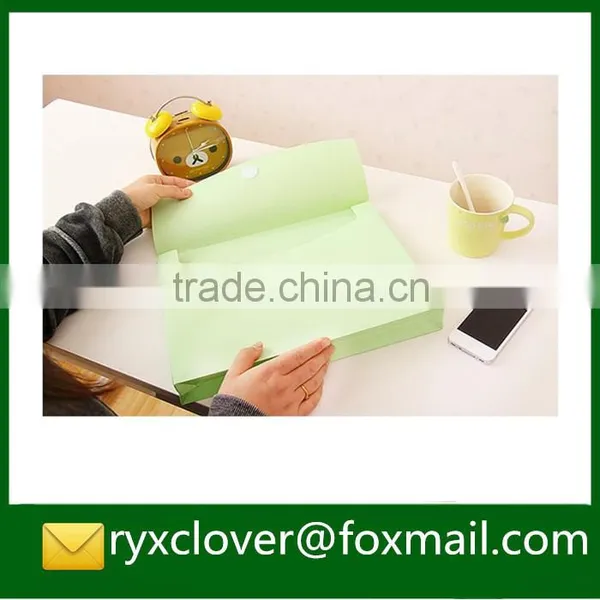 School Stationery A4 Size PP Plastic Document Bag With Magic Tape Closure photo-2