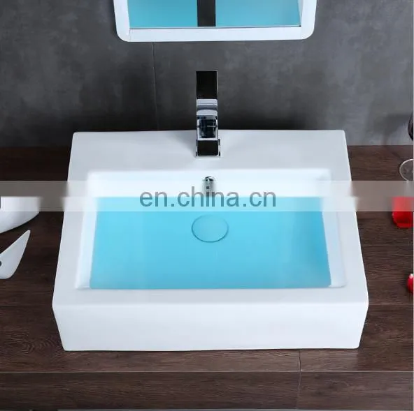 High Quality Wholesale Custom Square Simple Cheap Bathroom Art Basin photo-3