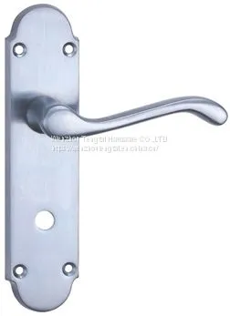 UK Internal External Aluminum Door Handle for Wooden Door Mortise Lock Hardware On Plate