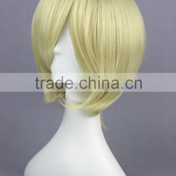 High Quality 35cm Short Straight Black Butler Wig Alois Trancy Beige Synthetic Anime Wig Cosplay Costume Hair Wig Party Wig Quality Choice photo-4