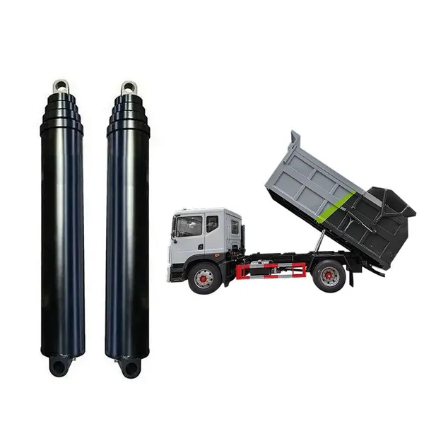 Factory Outlet Customizable Front Top Hydraulic Cylinder Welded 40 Ton Telescopic Hydraulic Loader Cylinder photo-5