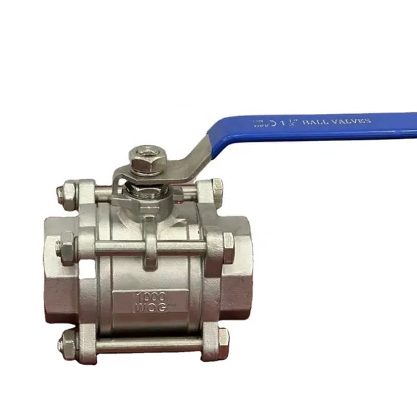 ANSI WCB Carbon Cast Steel Threaded Ball Valve 150LB Stainless Steel 304 316 3-Piece 1000WOG Threaded Ball Valve photo-2