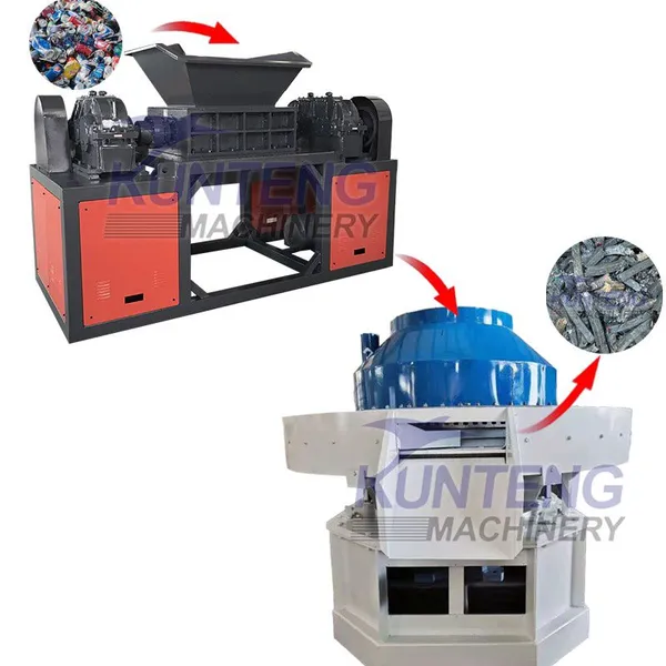 High quality medical waste shredding and RDF fuel rod forming machine waste to fuel conversion project