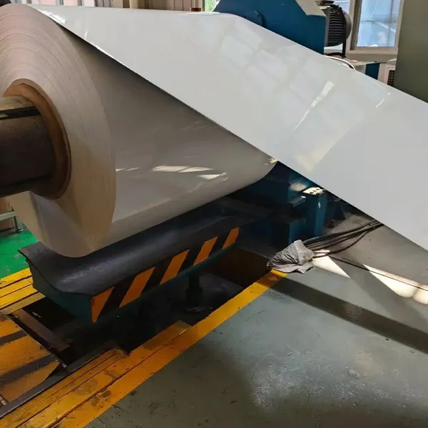 0.4mm Ppgl Steel Coils White Color Code 9016 Prepainted Galvanized Steel Hard Customizable photo-5