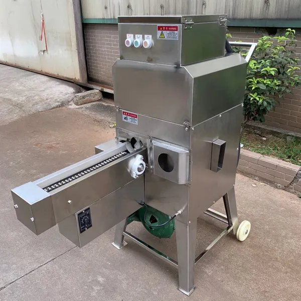 SN-QDMECH High Speed Rotary Stainless Steel Vegetable Processing Line Fresh Sweet Corn Sheller Machine Maize Threshing Cutter