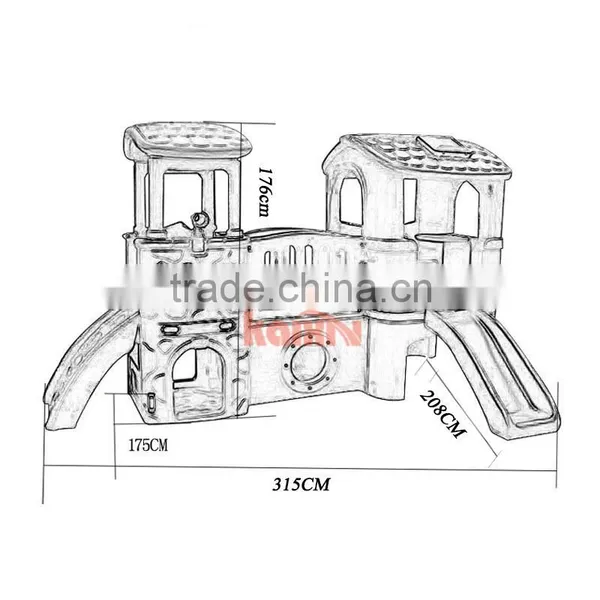 Safety Children Plastic Slide Playhouse Toy Quality Choice photo-2