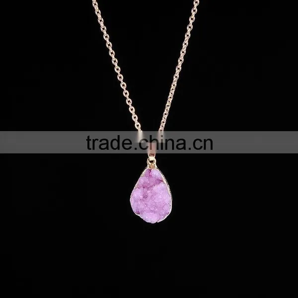 Latest Design White Natural Stone Necklace Jewelry Hot Sale Made in Yiwu SMJ0121 photo-6