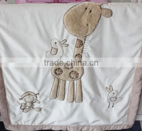2015 New Design Applique 100% Cotton OEM Baby Fluffy Fleece Blanket photo-4