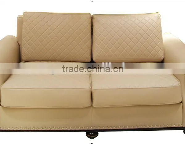 High-end Modern Design Sectional Sofa Set Beige Leather Sofa With Solid Wood Frame