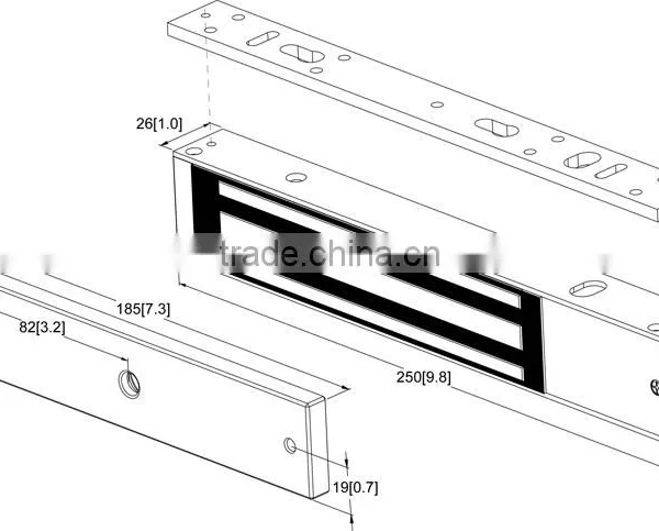 Single Door 550Lbs/250Kgs Electromagnetic Lock photo-5