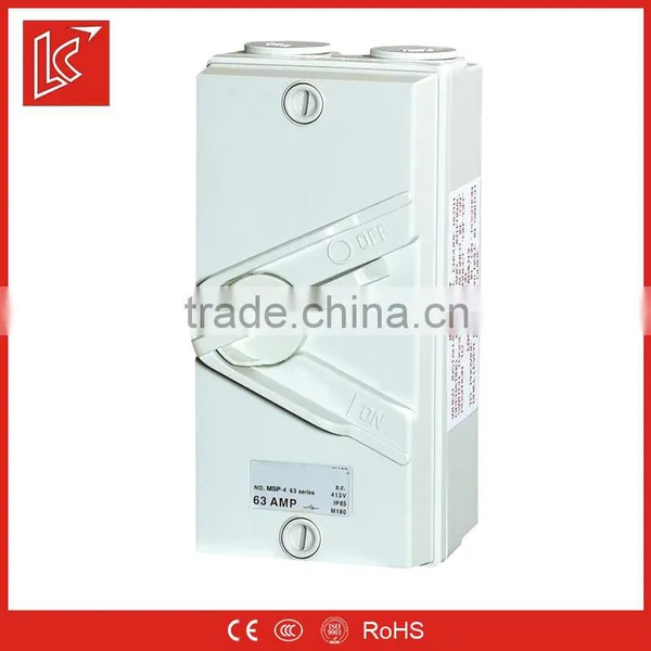 High Quality IP66 PC/ABS Weather Protected Isolating Switches, Isolator Switch 240v 1p 2p 3p 4p 63A photo-6