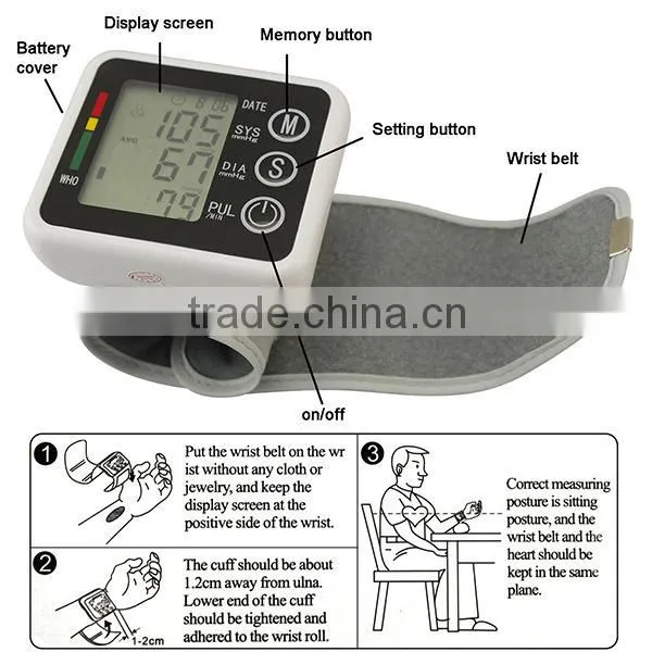 Health Care Automatic Digital Wrist Blood Pressure Monitor photo-6
