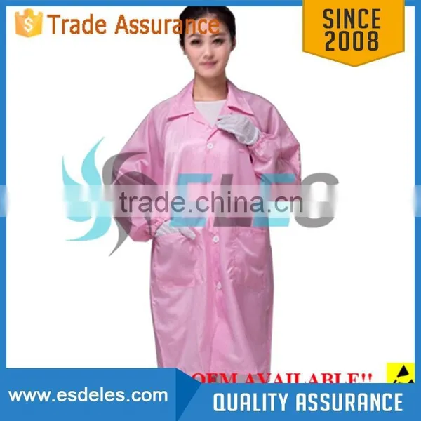Antistatic ESD Clean Room Polyester Clothing Overcoat Smock Lab Coat Uniform Workwear Suit photo-5